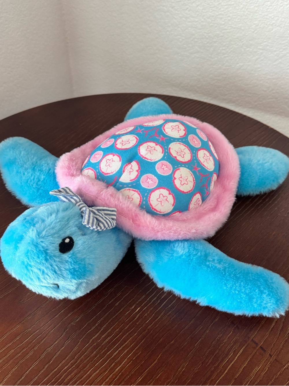 Preppy Pelican Blue and Pink 14” Sea Turtle Plush Toy Stuffed Animal